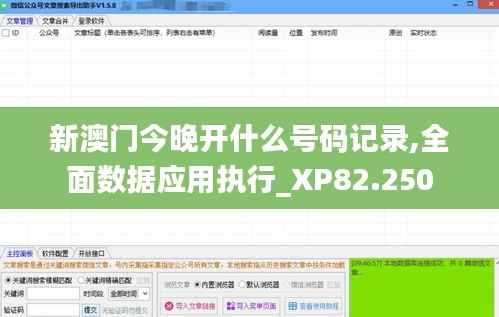 新澳门今晚开什么号码记录,全面数据应用执行_XP82.250