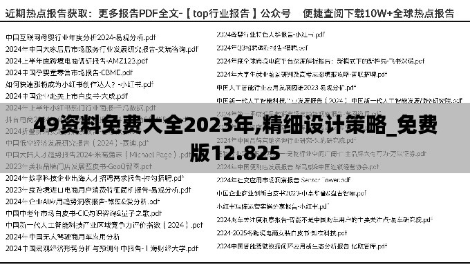 49资料免费大全2023年,精细设计策略_免费版12.825