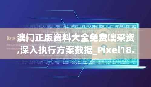 澳门正版资料大全免费噢采资,深入执行方案数据_Pixel18.803