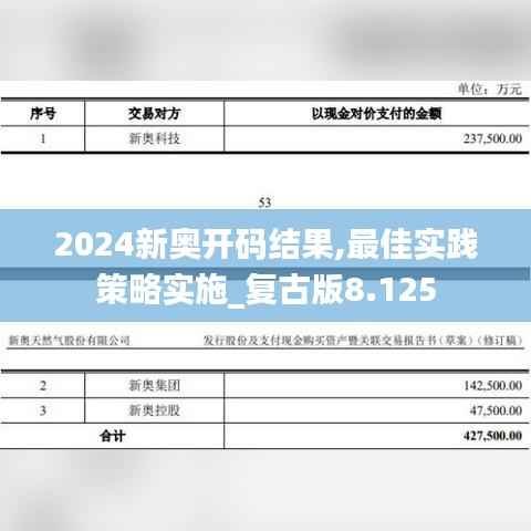 2024新奥开码结果,最佳实践策略实施_复古版8.125