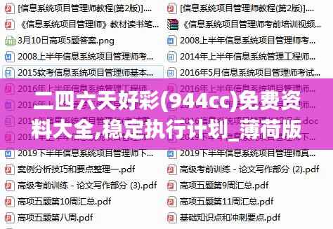 二四六天好彩(944cc)免费资料大全,稳定执行计划_薄荷版4.801
