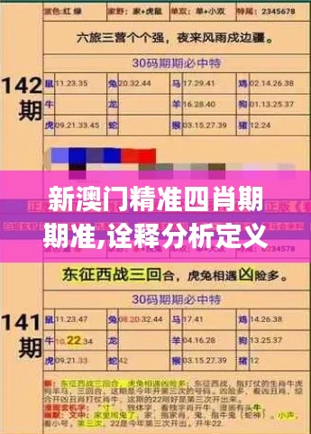 新澳门精准四肖期期准,诠释分析定义_set1.677