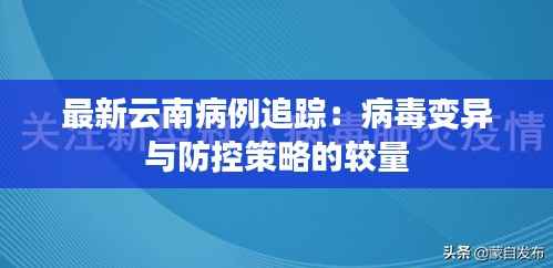 最新云南病例追踪:病毒变异与防控策略的较量