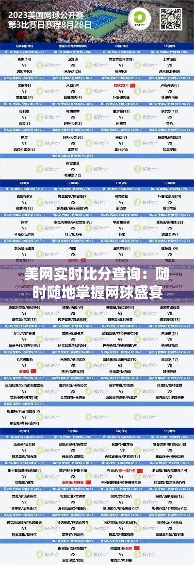 美网实时比分查询:随时随地掌握网球盛宴