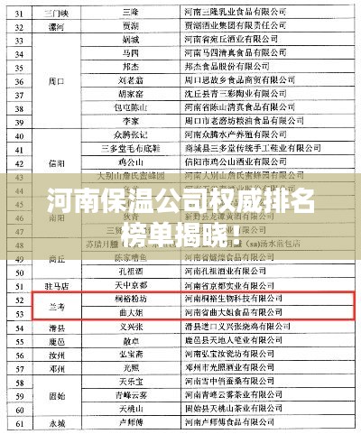 河南保温公司权威排名榜单揭晓！