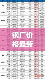 钢厂价格最新动态,市场走势深度分析与预测报告