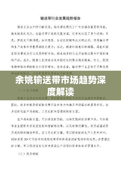 余姚输送带市场趋势深度解读